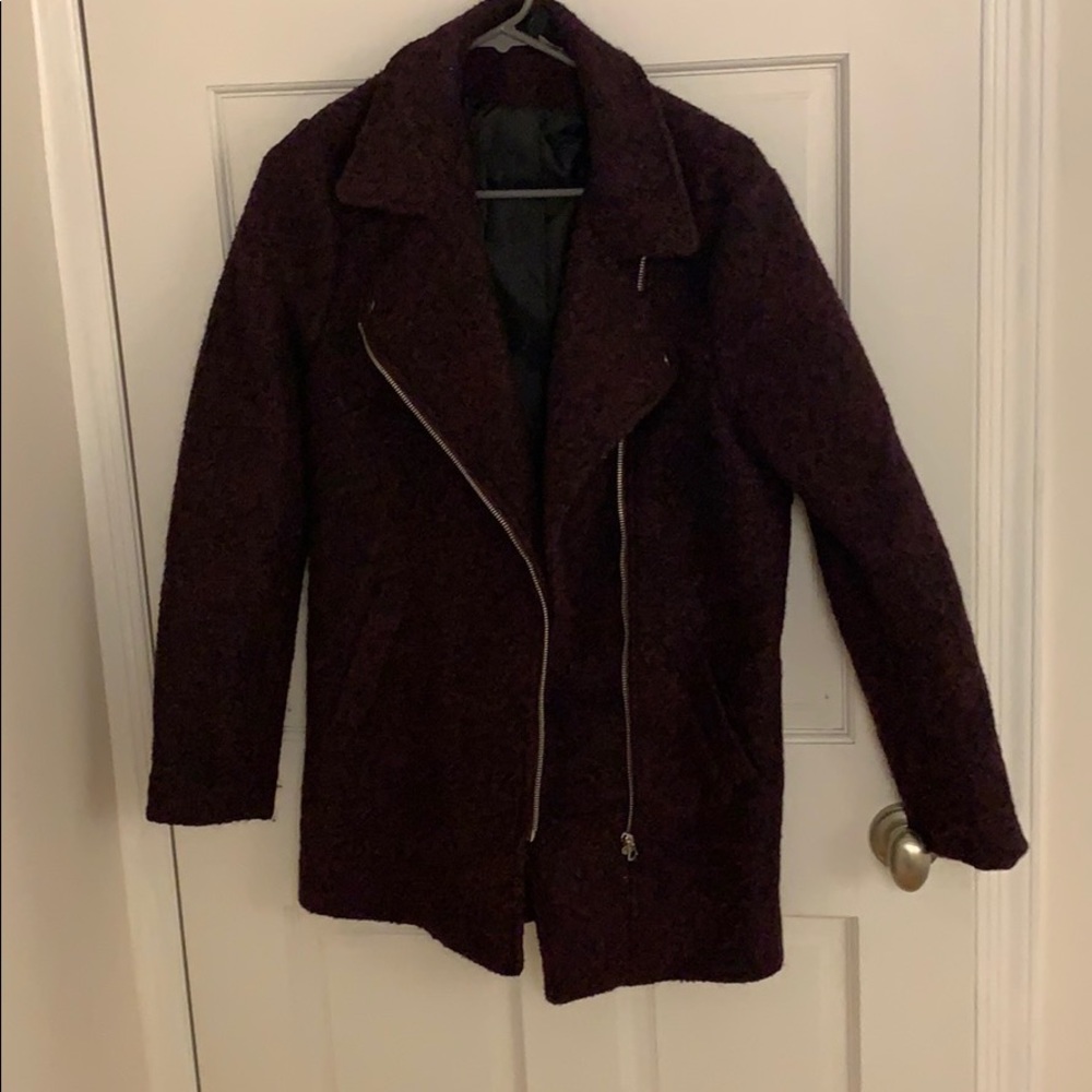 New without tags burgundy H & M pea coat